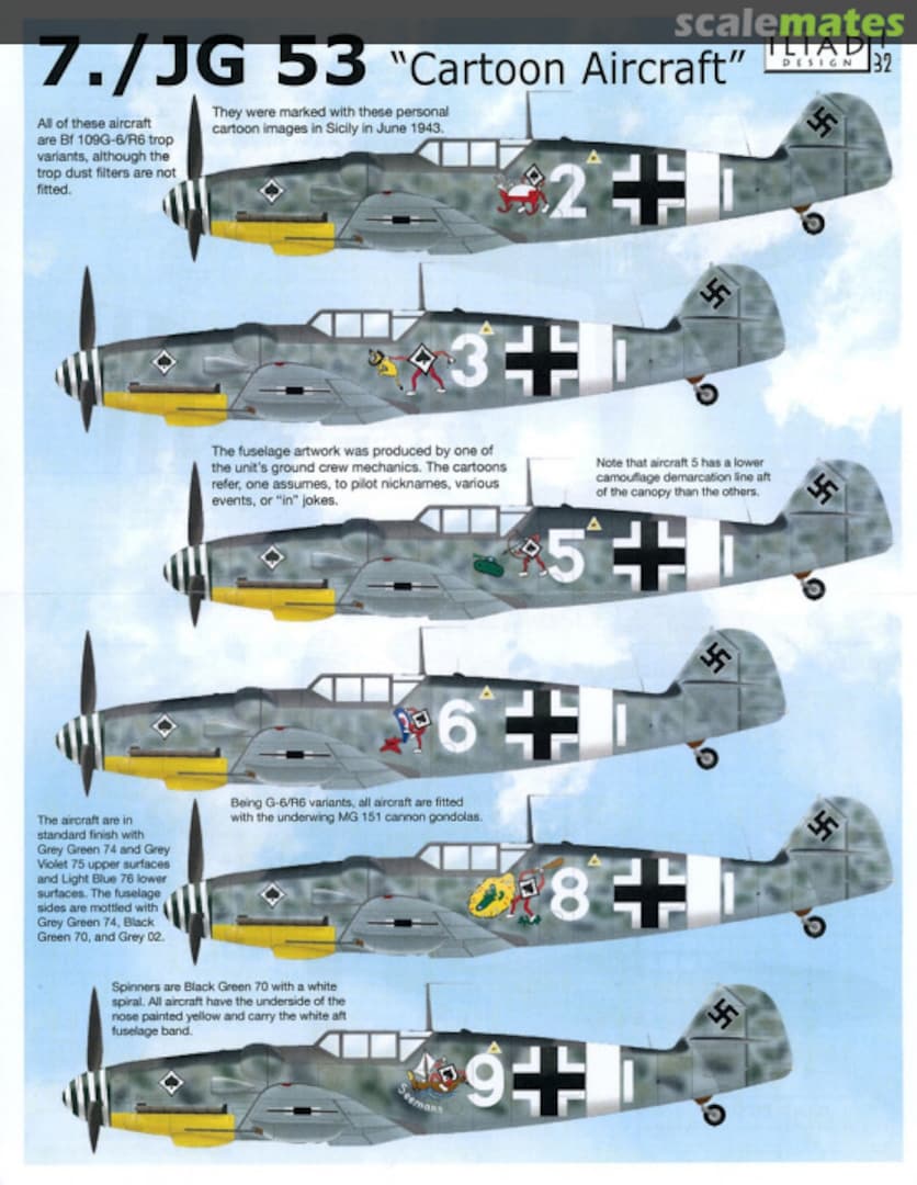 Boxart 7./JG 53 "Cartoon Aircraft" 32001 Iliad Design