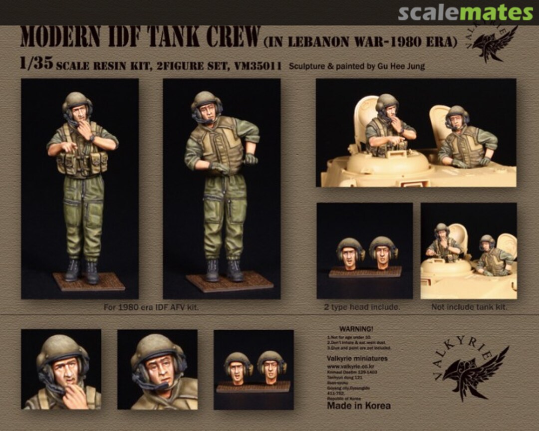 Boxart Modern IDF Tank Crew (In Lebanon War-1980 Era) VM35011 Valkyrie Miniature