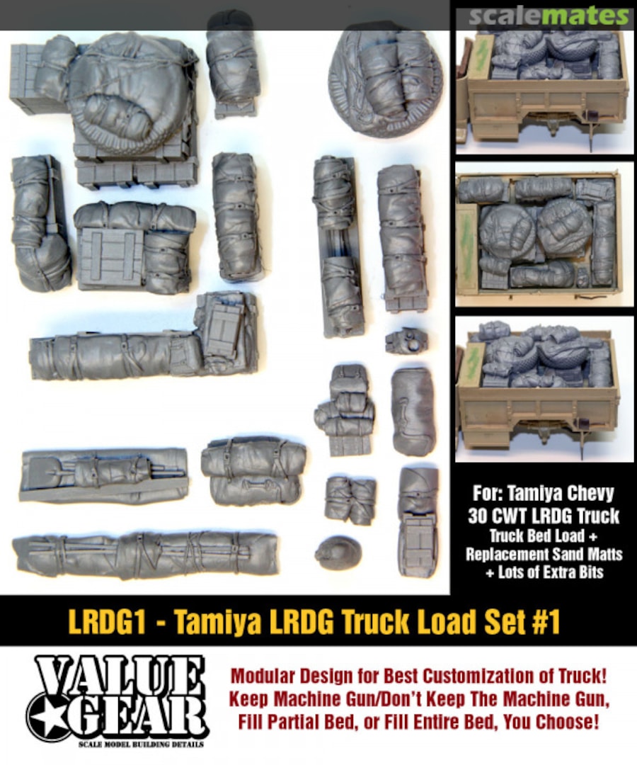 Boxart Long Range Desert Group Truck Loads Set #1 for Tamiya Chevy 30 CWT LRDG (19pcs) LRDG1 Value Gear