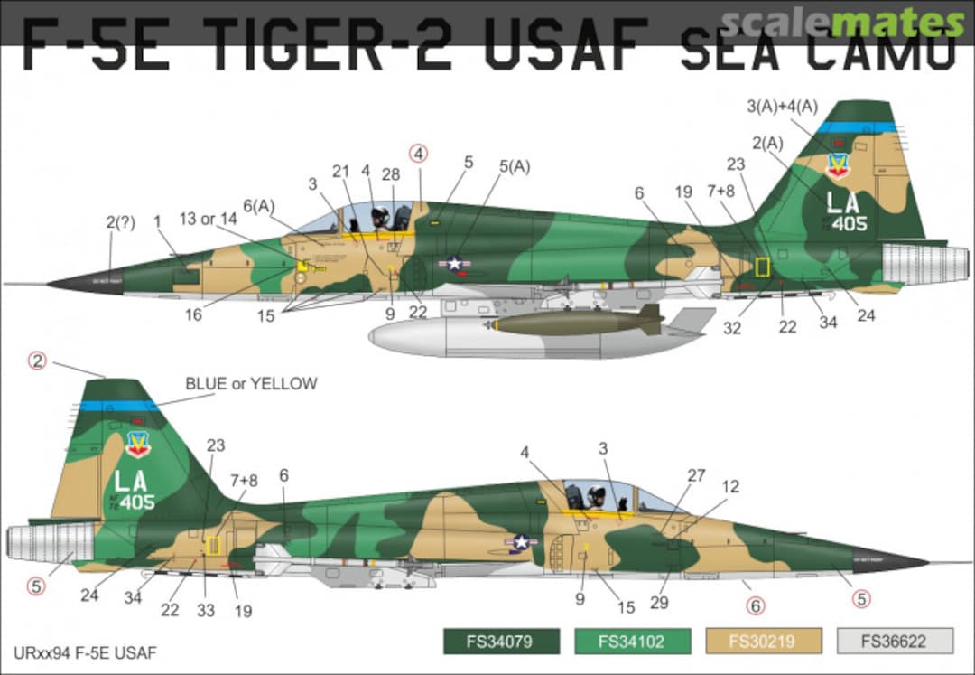 Boxart F-5E Tiger-II USAF UR7294 UpRise