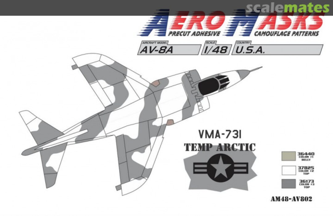 Boxart AV-8A USA AM48-AV802 AeroMasks