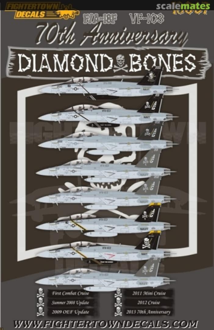 Boxart F/A-18F - Diamond Bones 48067 Fightertown Decals