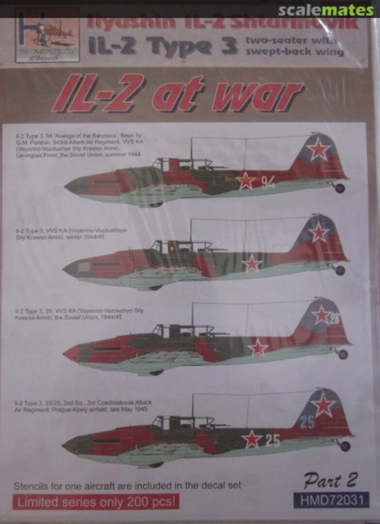 Boxart IL-2 at War Part 2 HMD72031 H-Models Decals