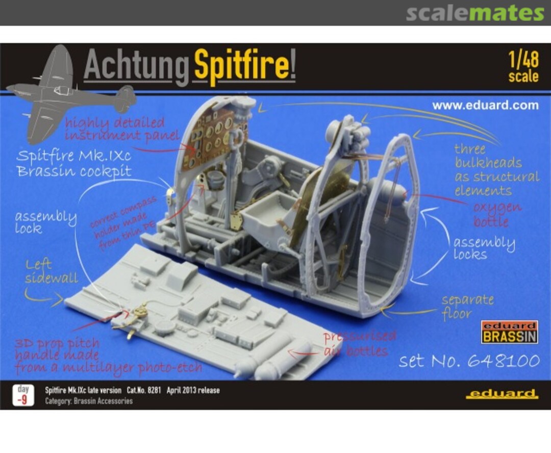 Boxart Spitfire Mk.IXc Cockpit 648100 Eduard