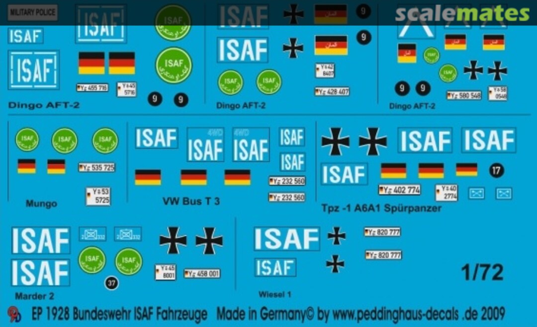 Boxart Bundeswehr ISAF Markings EP 1928 Peddinghaus-Decals