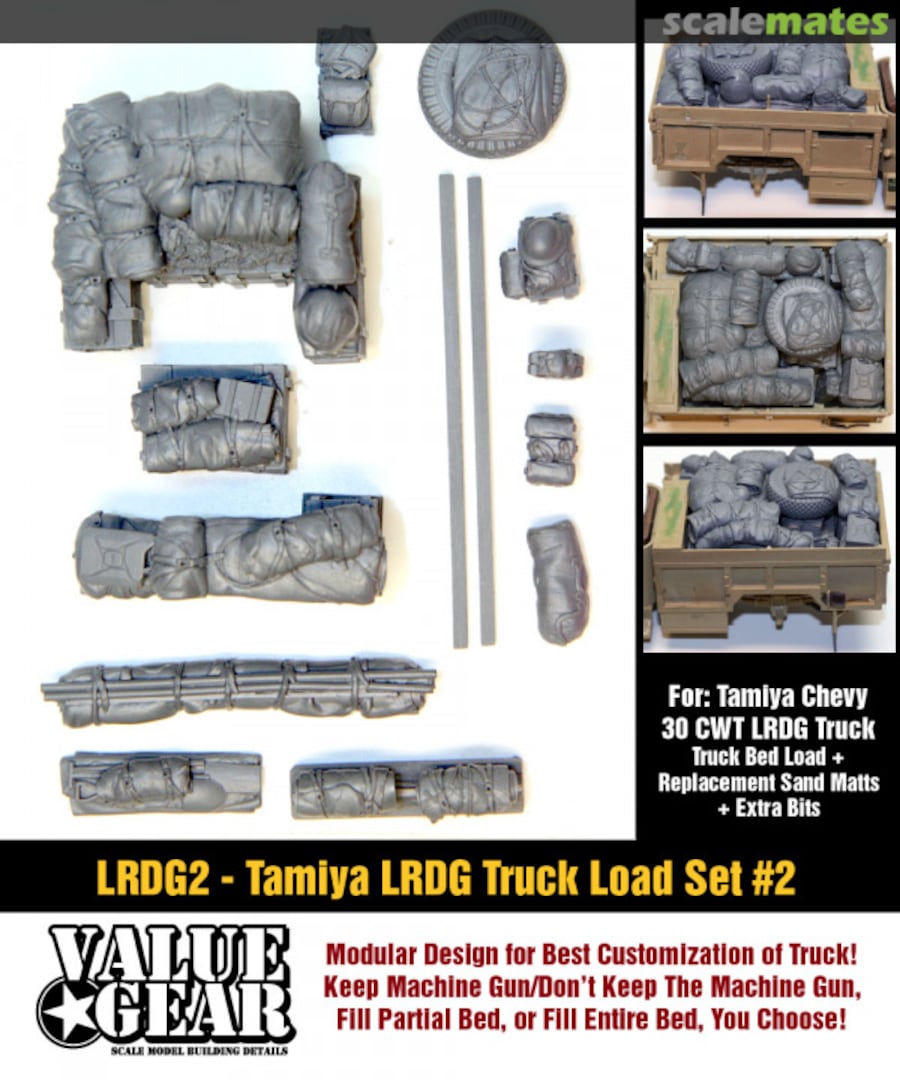 Boxart Long Range Desert Group Truck Loads Set #2 for Tamiya Chevy 30 CWT LRDG (15pcs) LRDG2 Value Gear