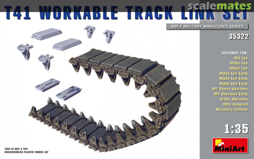 Boxart T41 WORKABLE TRACK LINK SET 35322 MiniArt