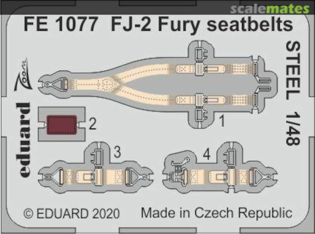 Boxart FJ-2 Fury seatbelts STEEL KITTY HAWK FE1077 Eduard