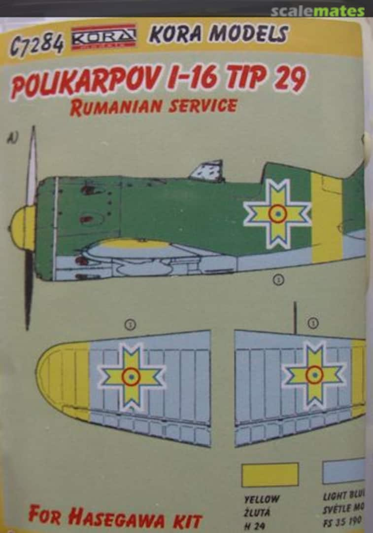 Boxart Polikarpov I-16 Tip 29 C7284 Kora Models