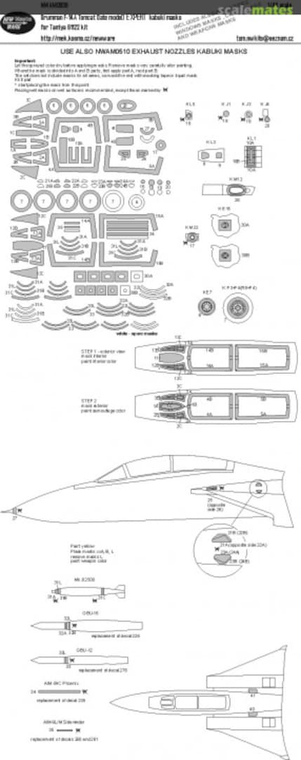 Boxart F-14A Tomcat (late model) EXPERT kabuki masks NWAM0939 New Ware