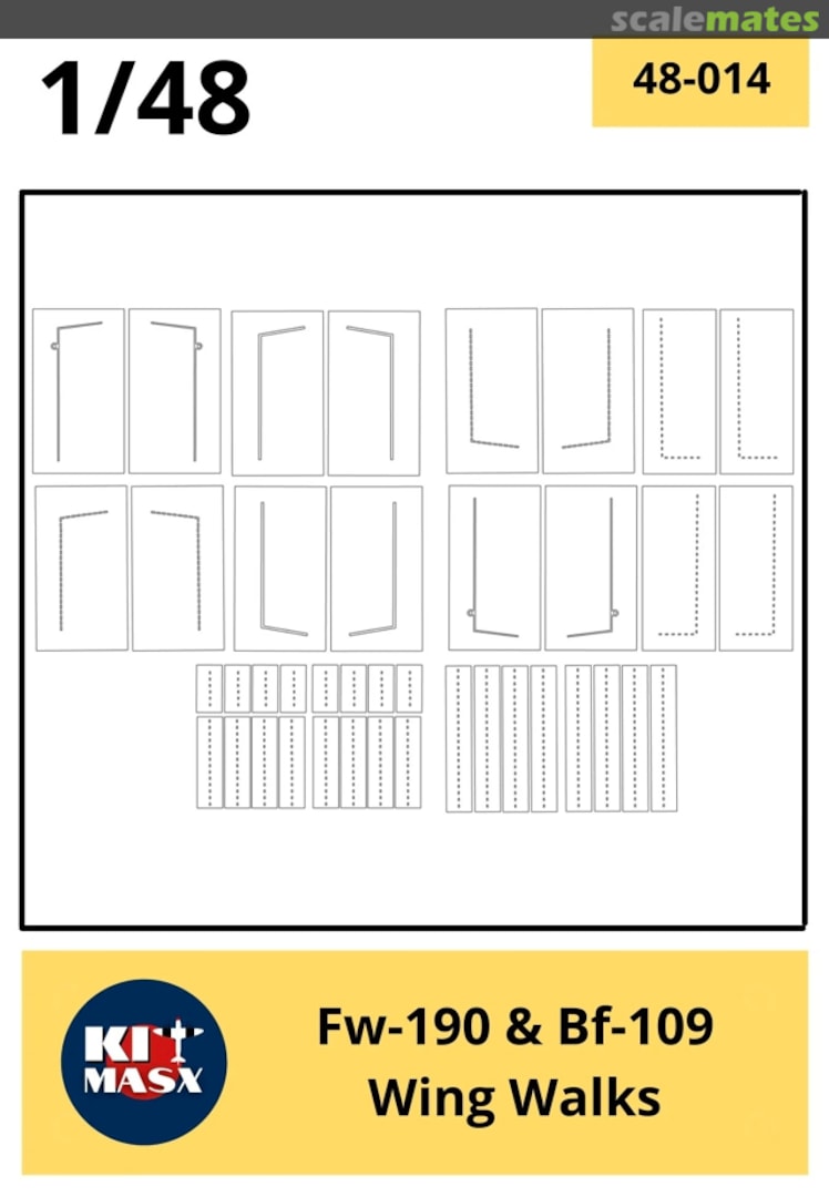 Boxart Fw 190 & Bf 109 Wing Walks 48-014 Kit Masx