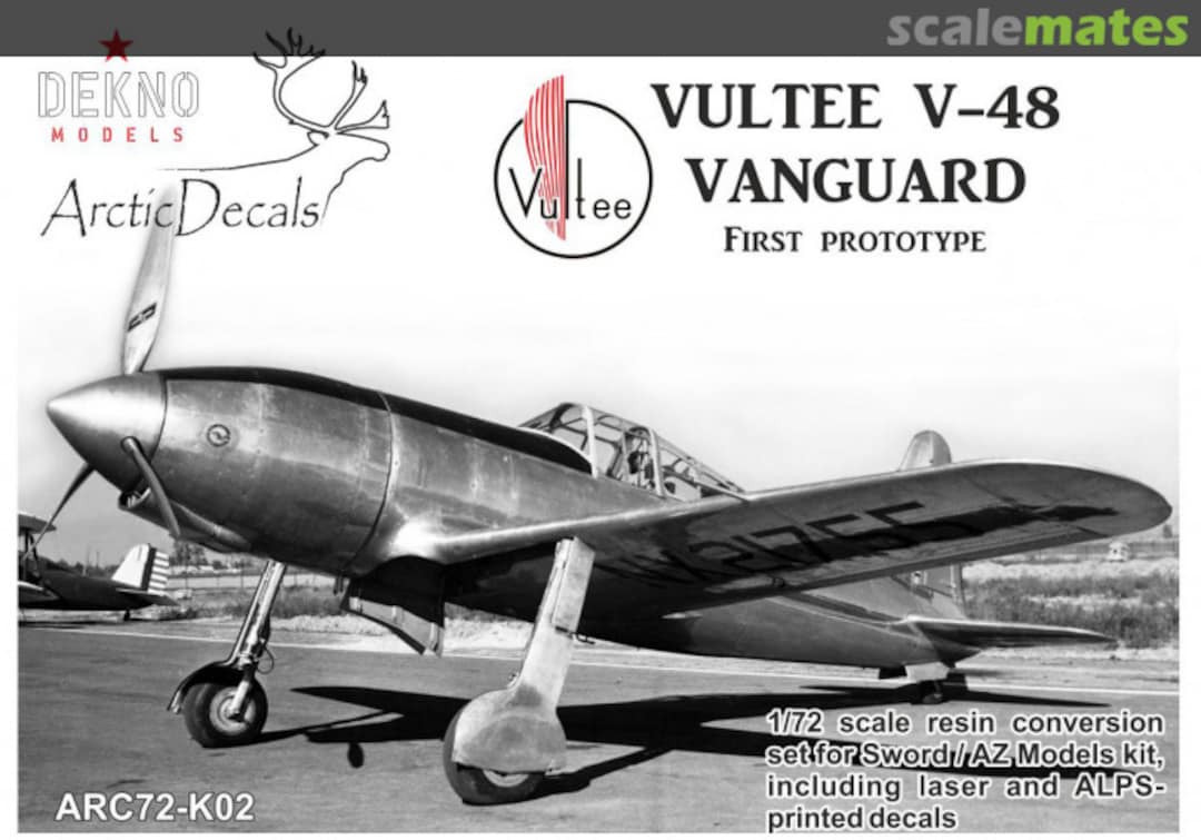 Boxart Vultee V-48 Prototype ARC72-K02 Arctic Decals