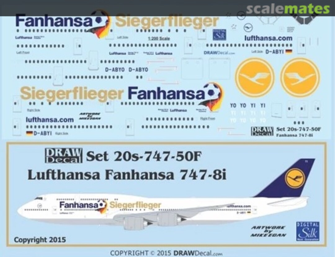 Boxart Lufthansa “Fanhansa” 747-8i 20-747-50F Draw Decal