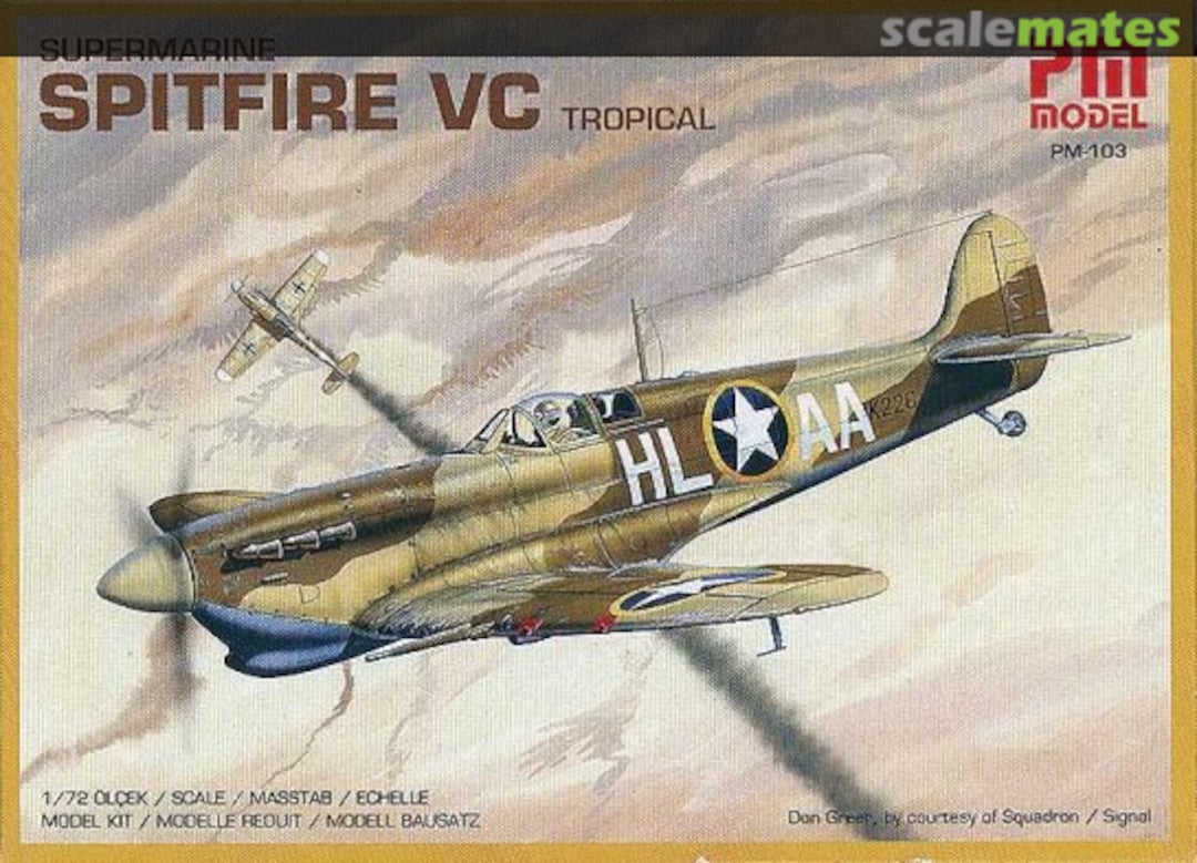 Boxart Supermarine Spitfire VC Tropical PM-103 PM Model