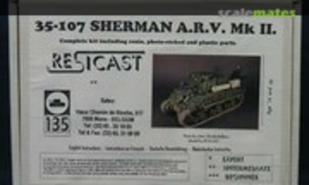 1:35 Sherman A.R.V. Mk II. (Resicast 35.1107)