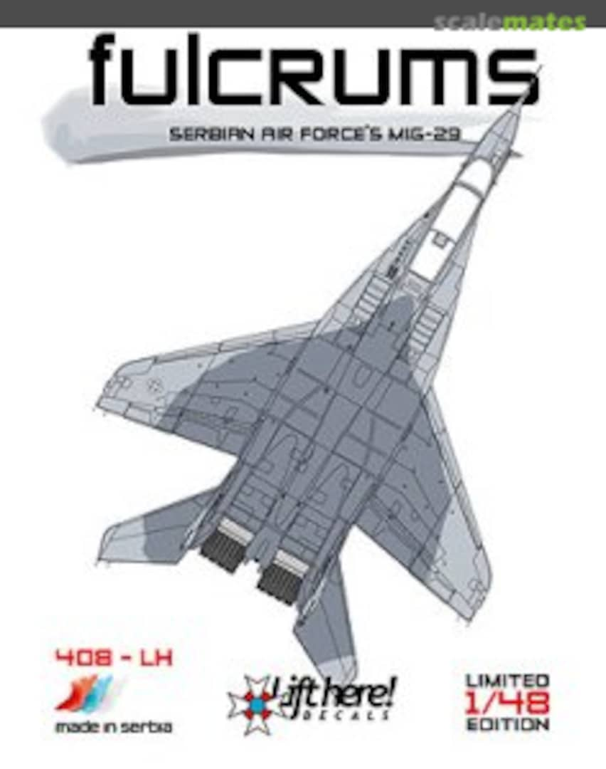 Boxart Fulcrums 408-LH Lift Here Decals