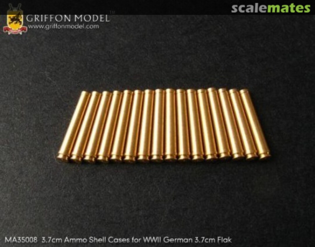 Boxart 3.7cm Ammo Shell Cases for 3.7cm Flak LMA35008 Griffon Model