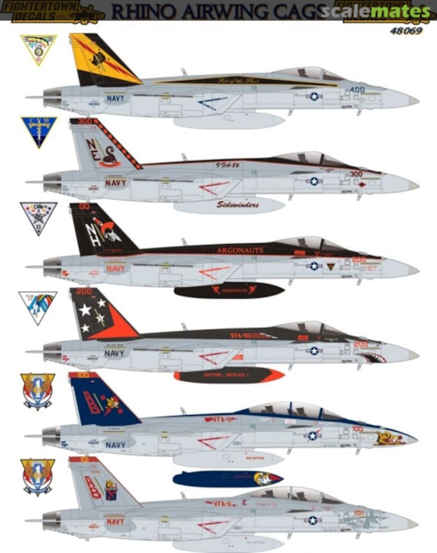 Boxart Rhino Airwing CAGs 48069 Fightertown Decals