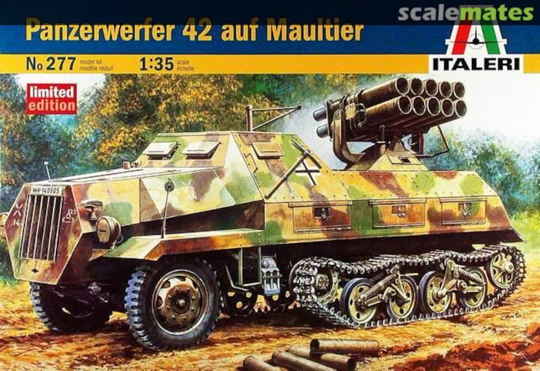 Boxart Panzerwerfer 42 auf Maultier 277 Italeri