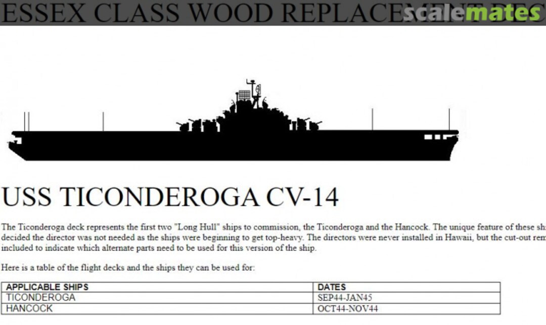 Boxart USS Ticonderoga CV-14 1944 - Wood Deck 350-514 Nautilus Models