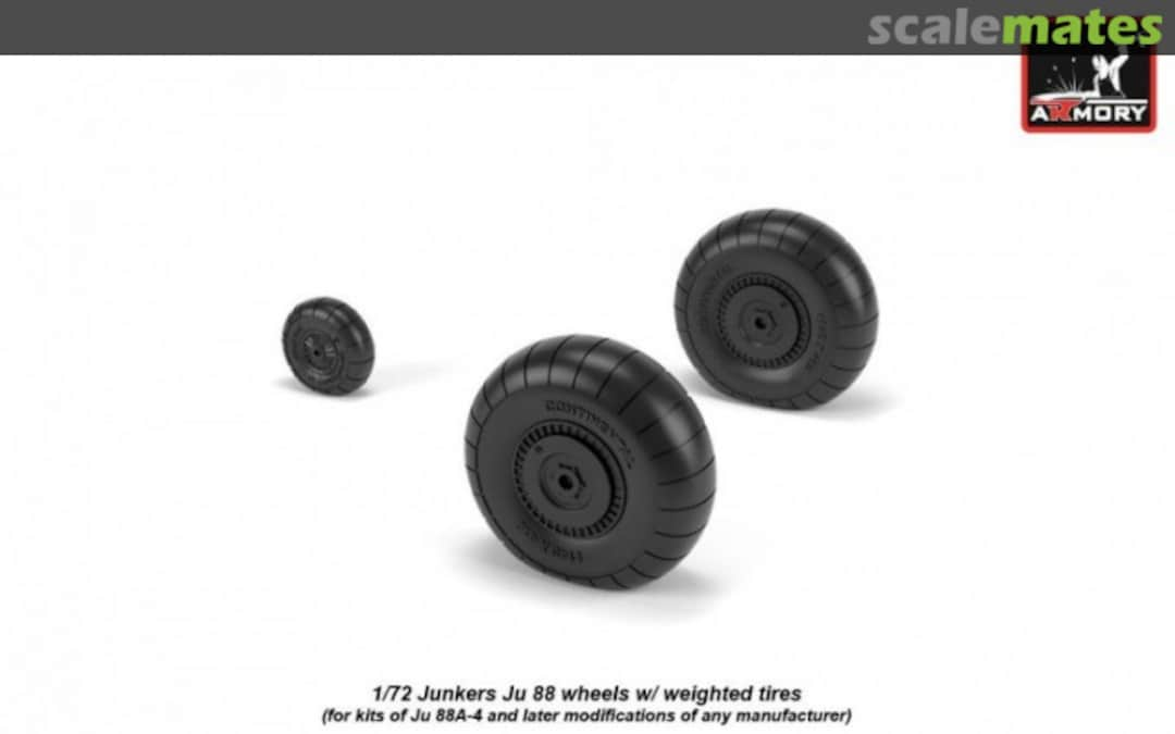 Boxart Junkers Ju 88 Late Wheels w/ Weighted Tires AW72202 Armory