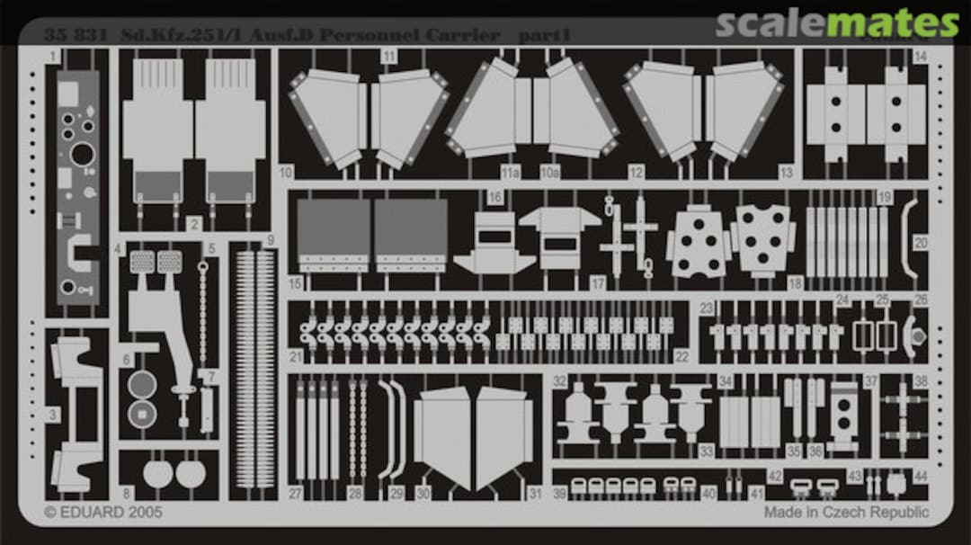 Boxart Sd.Kfz.251/1 Ausf.D Personnel Carrier 35831 Eduard