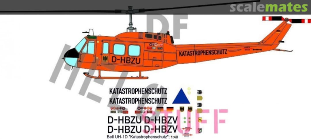 Boxart Bell UH-1D "Katastrophenschutz" DF10348 DF HeloStuff