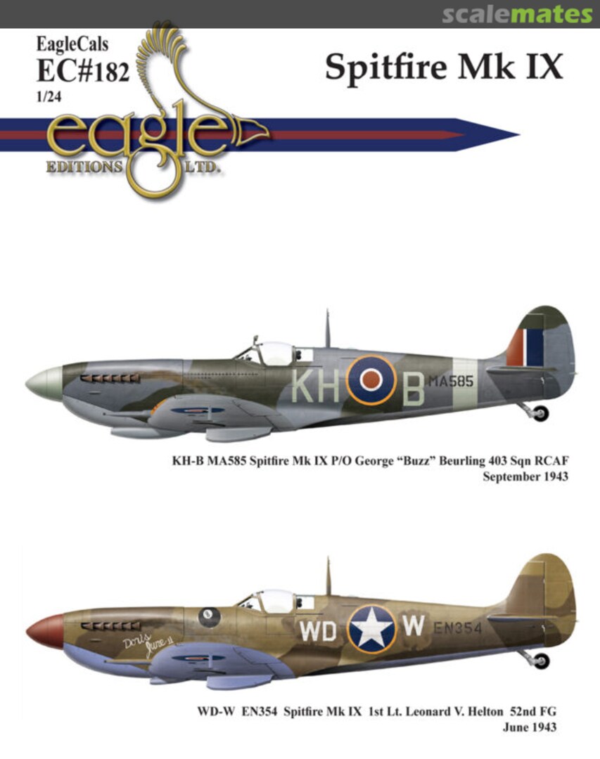 Boxart Spitfire Mk.IX EagleCals EC24-182 Eagle Editions