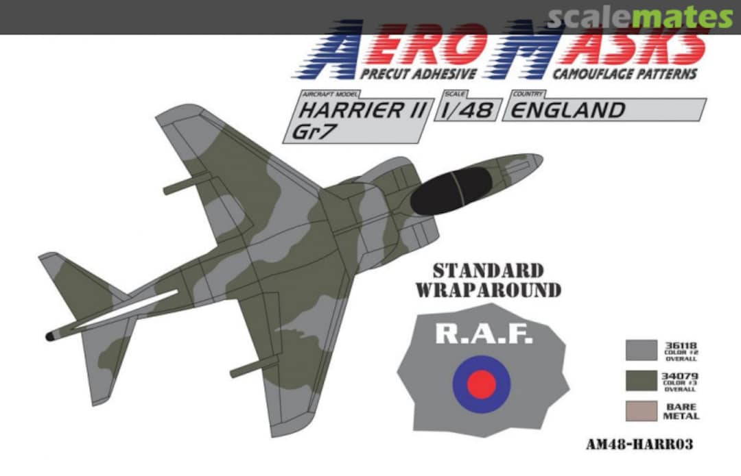 Boxart Harrier II Gr7 England AM48-HARR03 AeroMasks