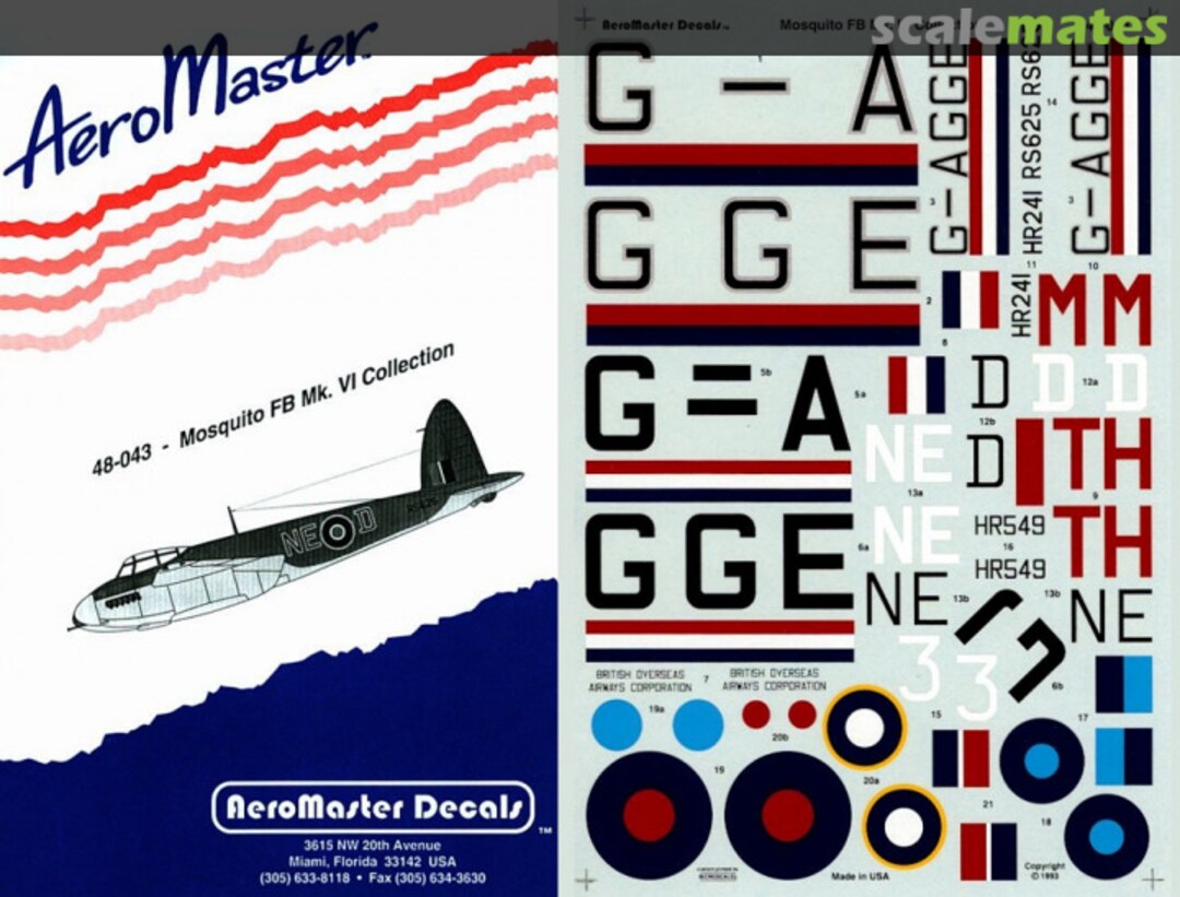 Boxart Mosquito FB Mk.VI Collection 48-043 AeroMaster