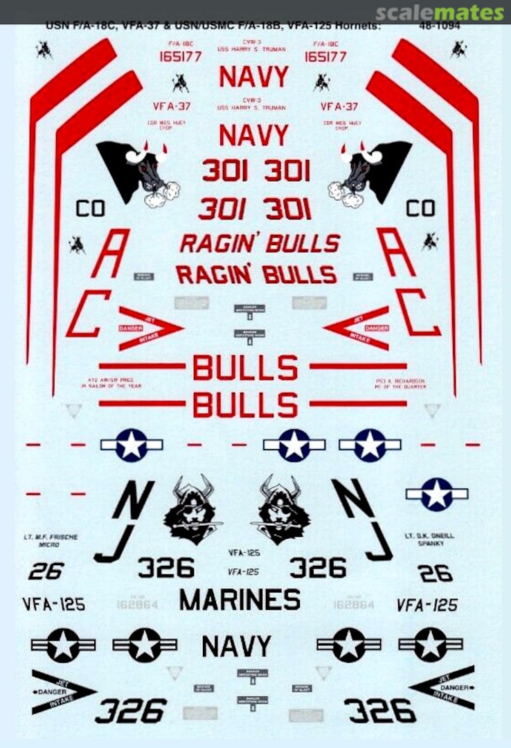 Boxart USN/USMC F/A-18B/C Hornets 48-1094 SuperScale International