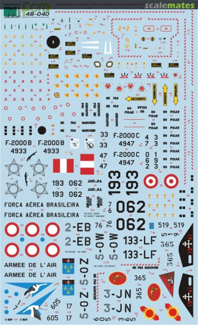 Boxart Mirage 2000B, C, -5F, D & N Part 1 48-040 FCM