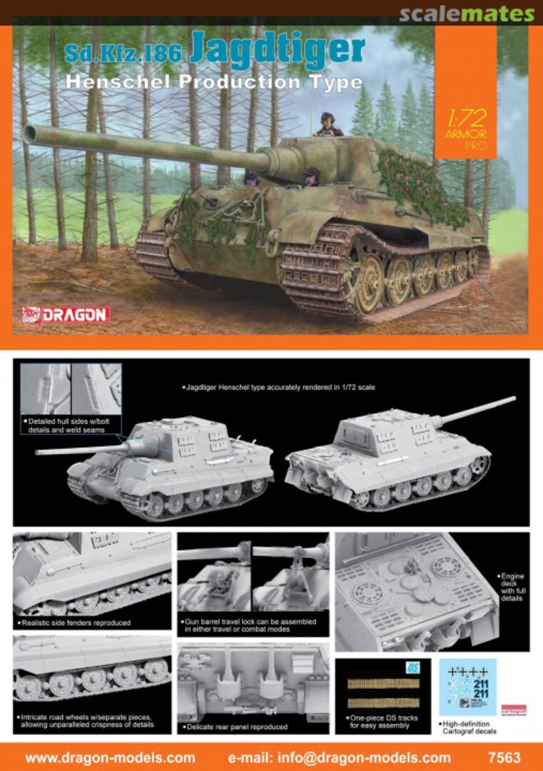 Boxart Jagdtiger Henschel Type 7563 Dragon