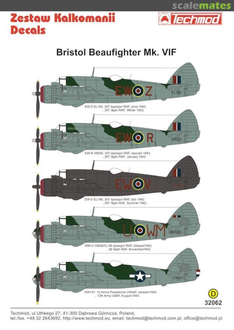 Boxart Beaufighter MK VI F 32062 Techmod