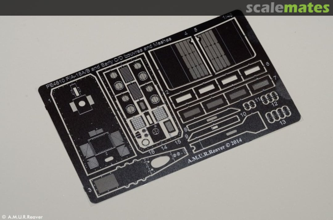 Boxart F/A-18A/B and Early C/D - Louvres and Meshes Set PE4810 A.M.U.R. Reaver