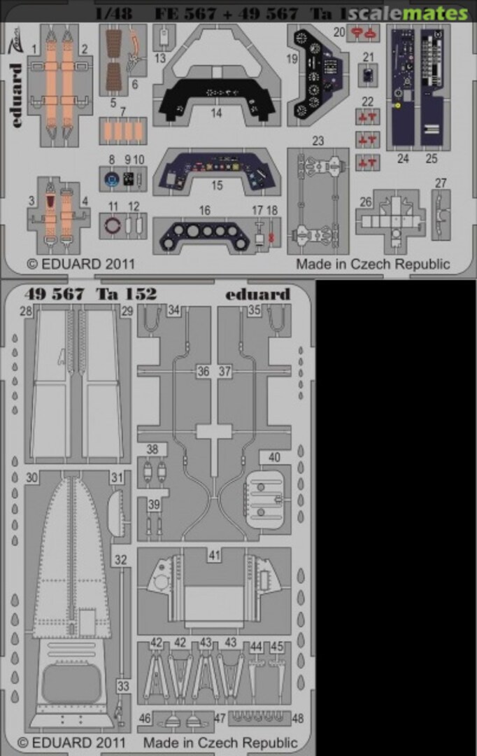 Boxart Focke-Wulf Ta 152 - PE Detail Set 49567 Eduard