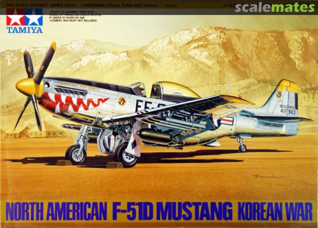 Boxart North American F-51D Mustang Korean War 61044 Tamiya