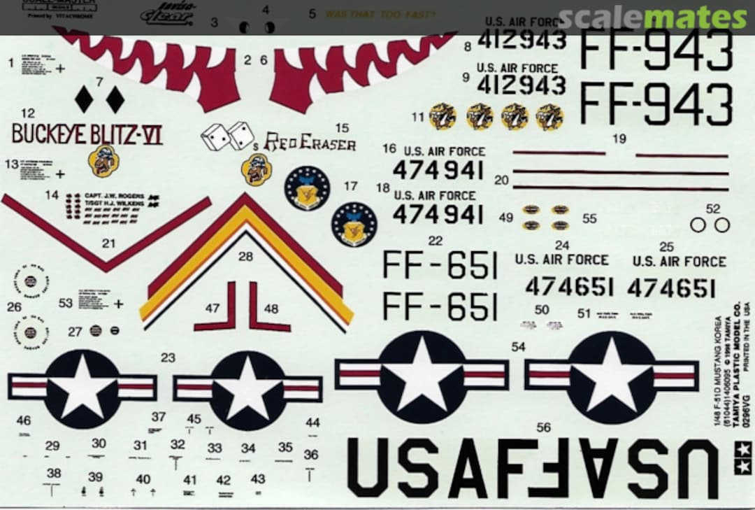 Contents North American F-51D Mustang Korean War 61044 Tamiya