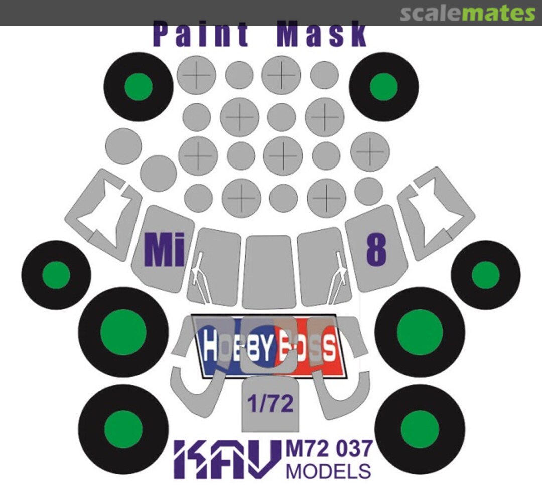 Boxart Mi-8/Mi-17 Hip - Paint mask KAV M72 037 KAV models
