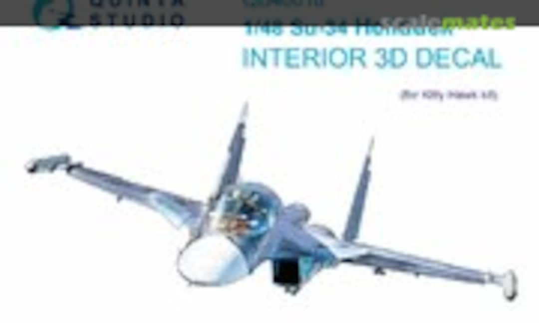 1:48 Su-34 Hellduck interior 3D decals (Quinta Studio QD48018)