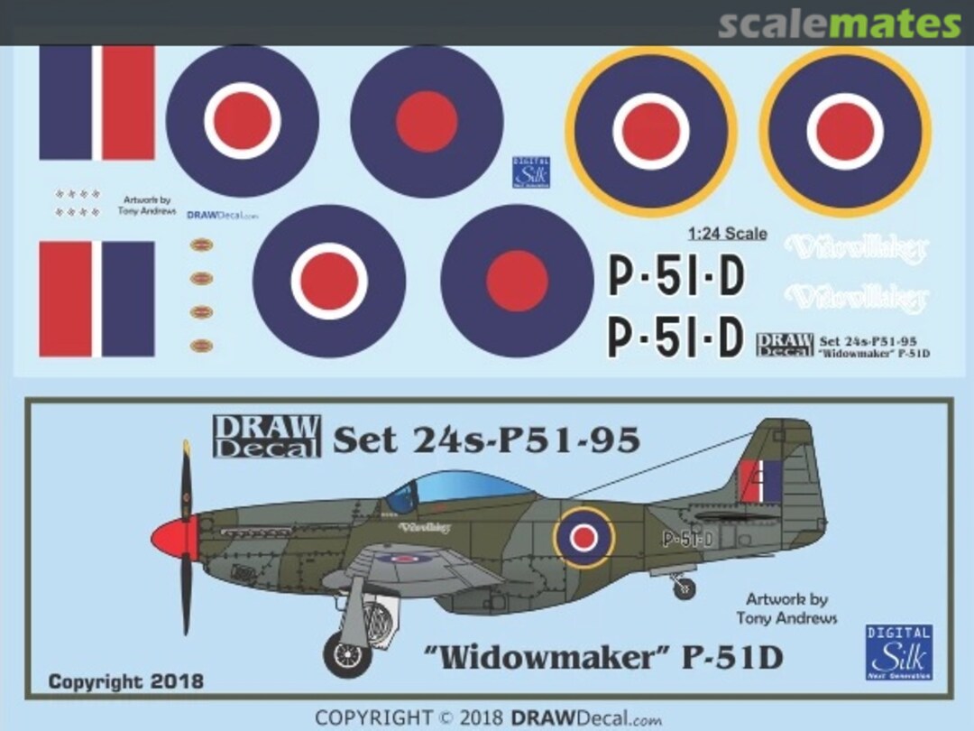 Boxart “Widowmaker” P-51D 24-P51-95 Draw Decal