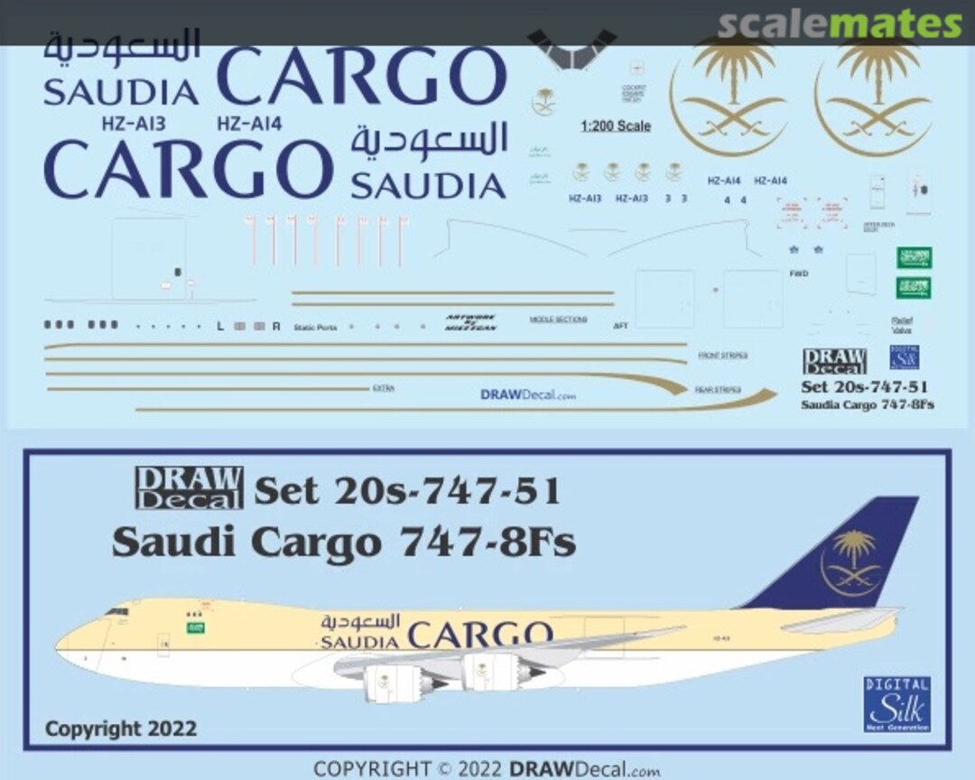 Boxart Saudi Cargo 747-8Fs 20-747-51 Draw Decal