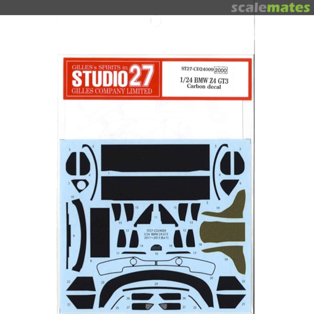 Boxart BMW Z4 GT3 Carbon Decal (for Fujimi) ST27-CD24009 Studio27