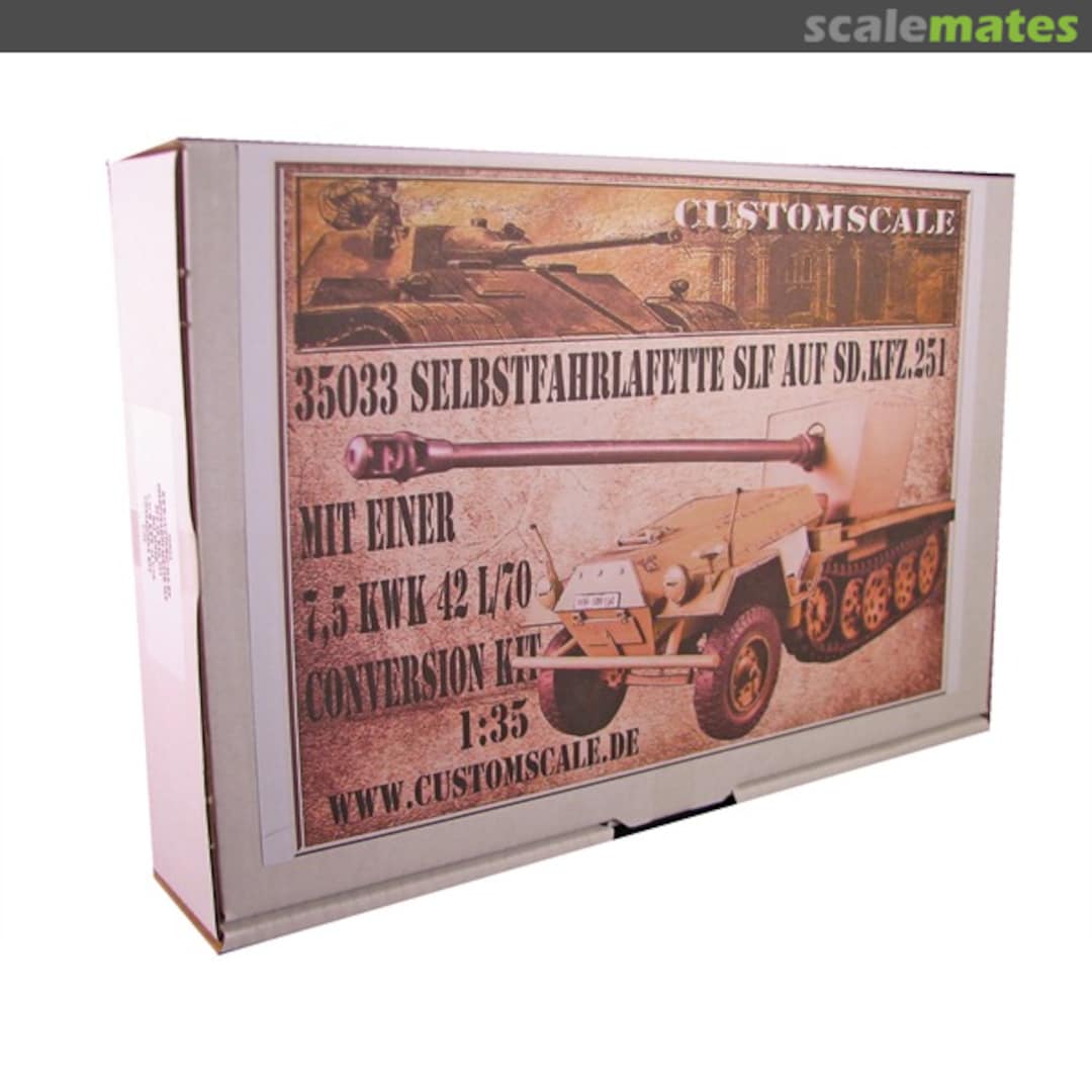 Boxart Slf auf SdKfz.251 mit 7,5 KWK 42 L/70 Umbau 35033 Custom-Scale