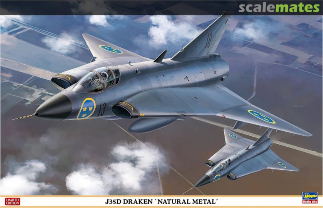 Boxart J35D Draken `Natural Metal´ 07434 Hasegawa