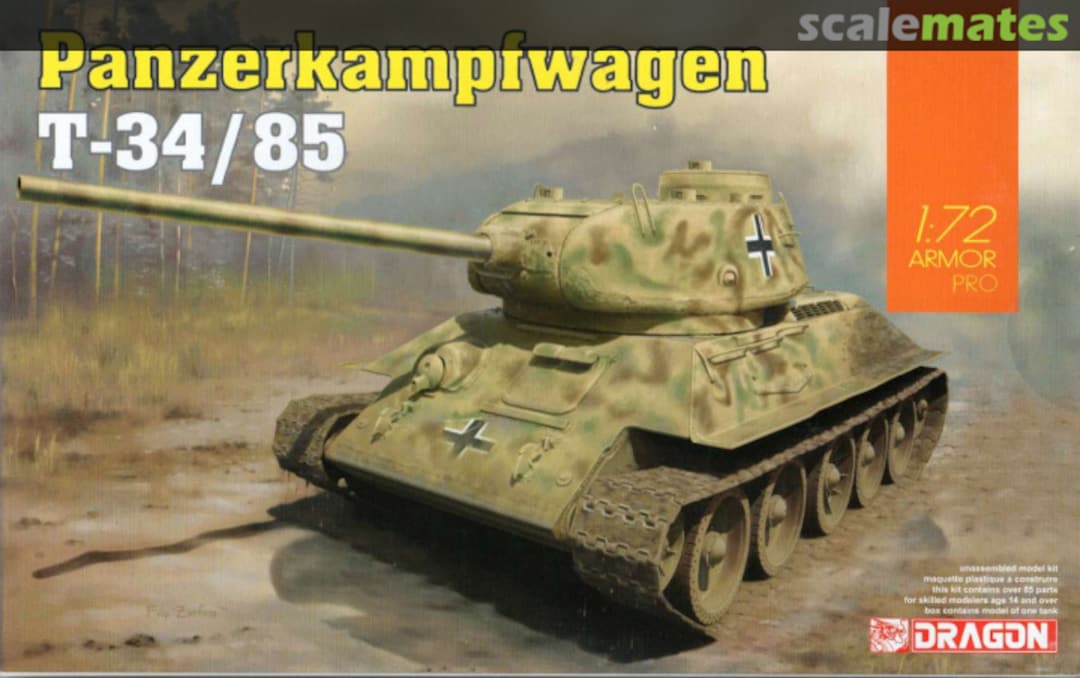 Boxart Panzerkampfwagen T-34/85 7564 Dragon