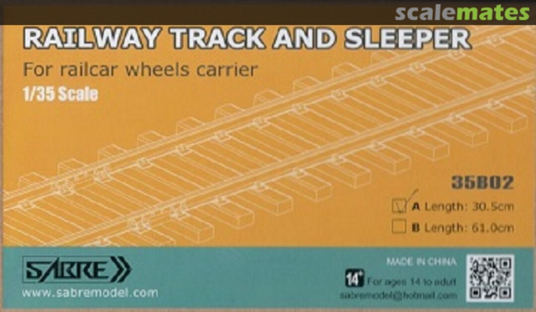 Boxart Railway Track and Sleeper 35B02-A Sabre Model