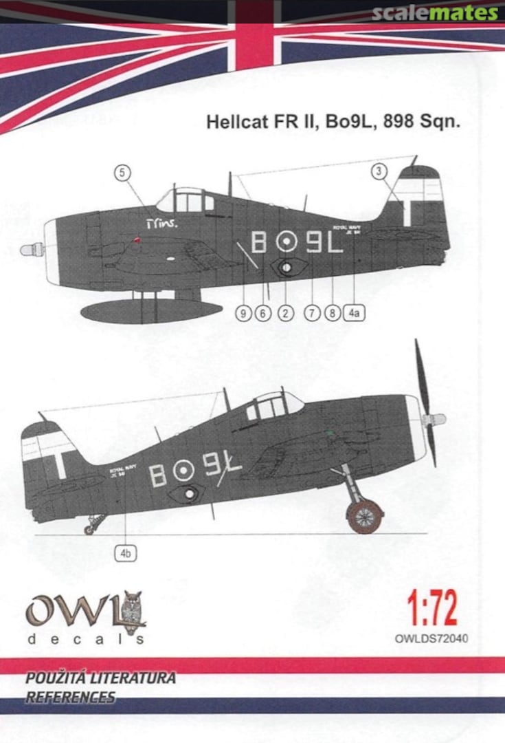 Boxart Hellcat FR II, Bo9L, 898 Sqn. OWLDS72040 OWL