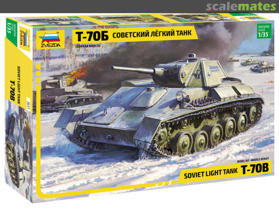 Boxart T-70B 3631 Zvezda