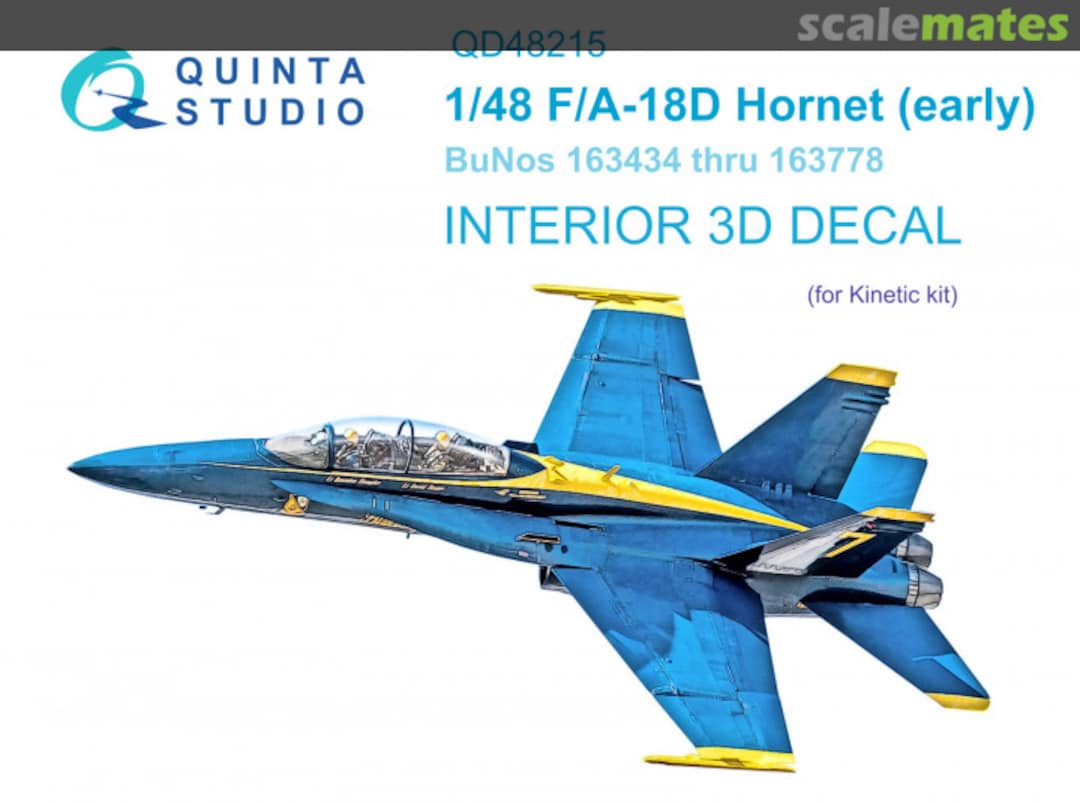 Boxart F/A-18D Hornet (Early) Interior 3D decal QD48215 Quinta Studio